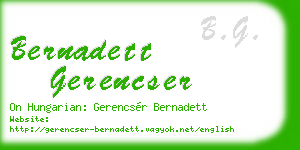 bernadett gerencser business card